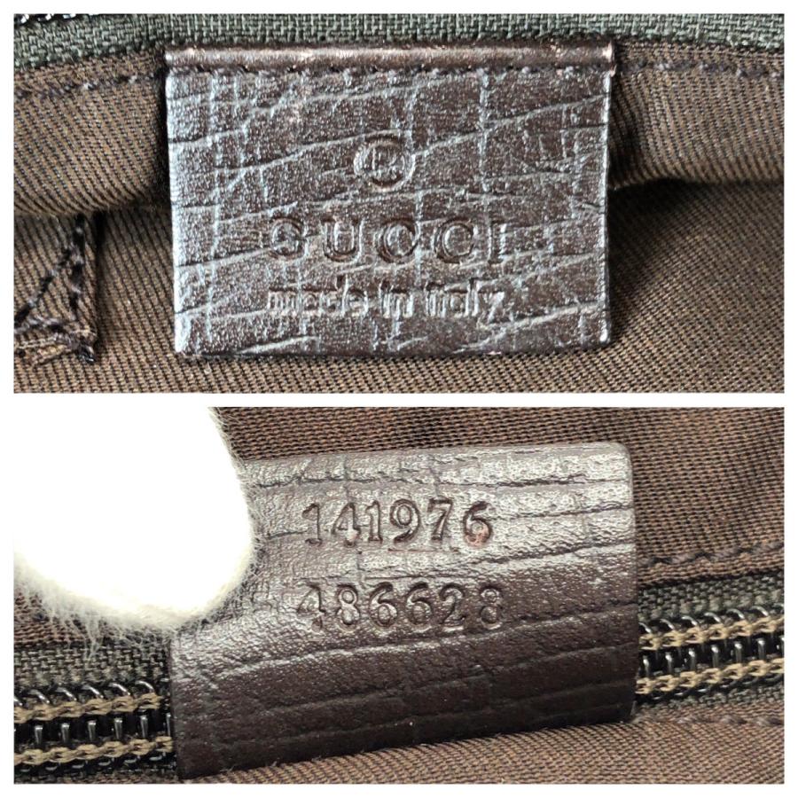 美品 GUCCI グッチ GG柄 カーキ ダークブラウン GGスプリームキャンバス/レザー 141976 トートバッグ 男女兼用 レディース 601095 | GUCCI | 03