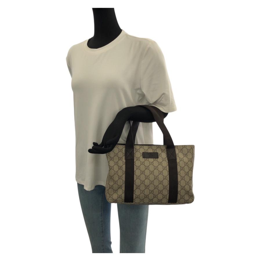 美品 GUCCI グッチ GG柄 カーキ ダークブラウン GGスプリームキャンバス/レザー 141976 トートバッグ 男女兼用 レディース 601095 | GUCCI | 06