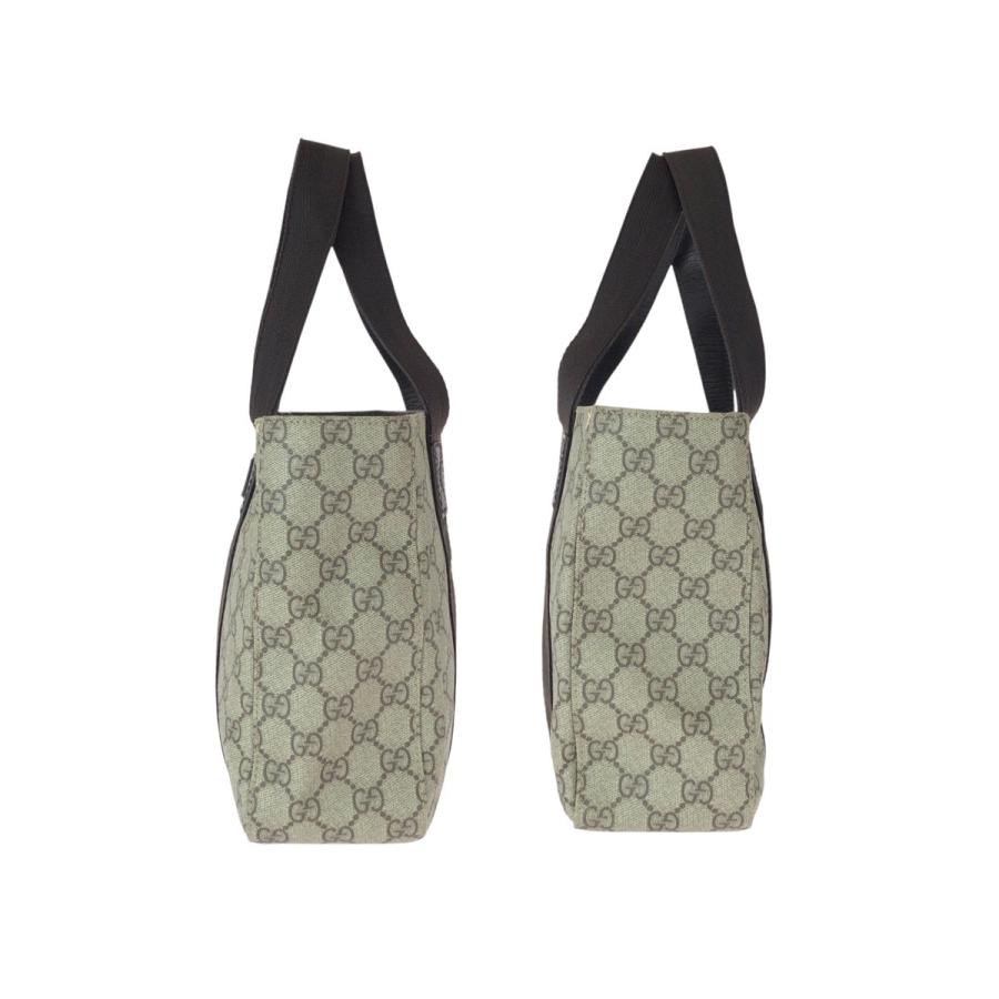 美品 GUCCI グッチ GG柄 カーキ ダークブラウン GGスプリームキャンバス/レザー 141976 トートバッグ 男女兼用 レディース 601095 | GUCCI | 07