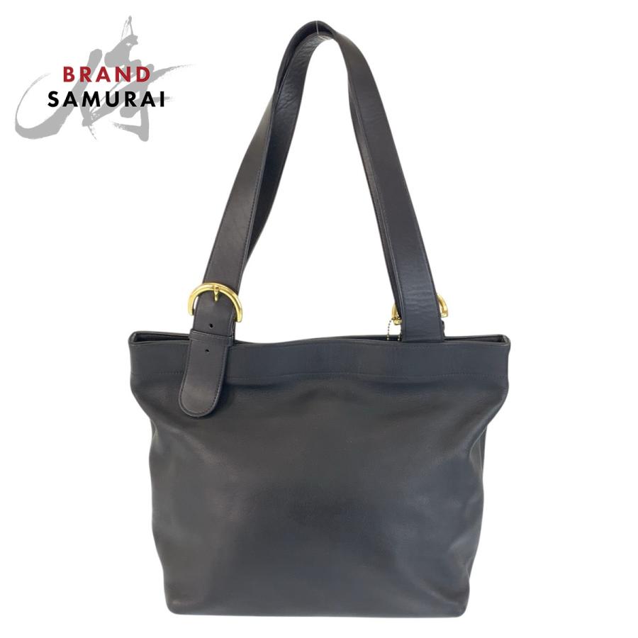 美品 COACH コーチ ヴィンテージ オールドコーチ ネイビー ゴールド金具 レザー 4140 ショルダーバッグ 男女兼用 レディース 601105 | COACH