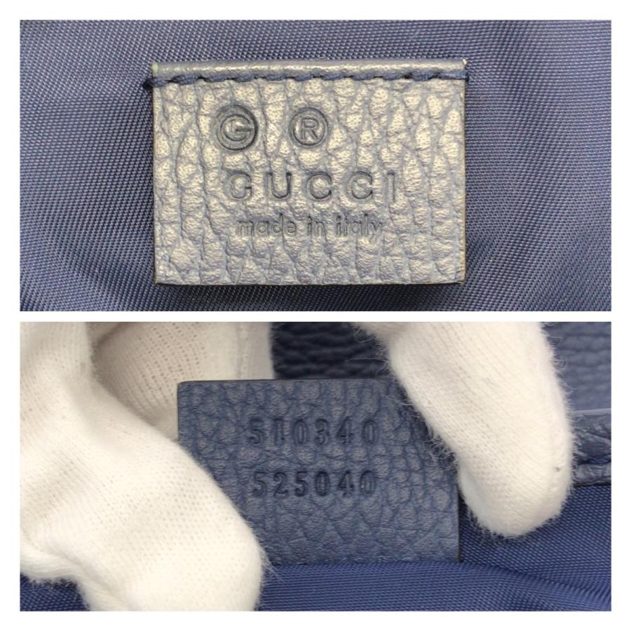 美品 GUCCI グッチ ベージュ ブルー シルバー金具 GGキャンバス/レザー 510340 ショルダーバッグ メッセンジャーバッグ メンズ 601109_3