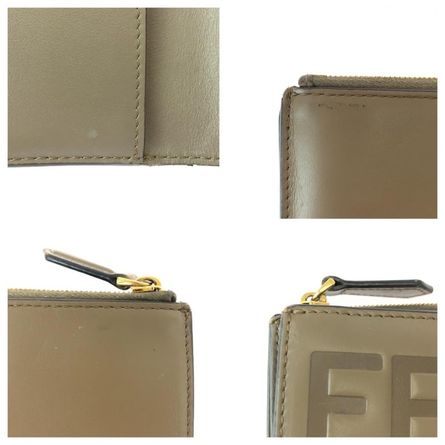 FENDI（フェンディ） 美品 ローマ ベージュ ゴールド金具 レザー