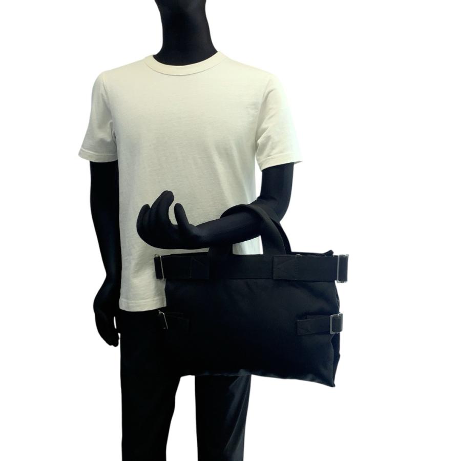 美品 BOTTEGAVENETA ボッテガヴェネタ ブラック 黒 シルバー金具 ナイロン P02003797D トートバッグ ビジネスバッグ メンズ 601137_4