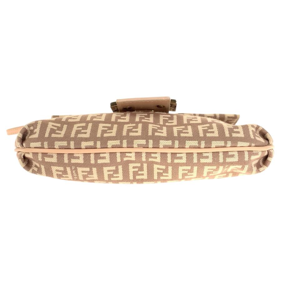 FENDI フェンディ ズッキーノ ベージュ ベビーピンク ゴールド金具 キャンバス AC86201 ショルダーバッグ ポシェット レディース 601165
