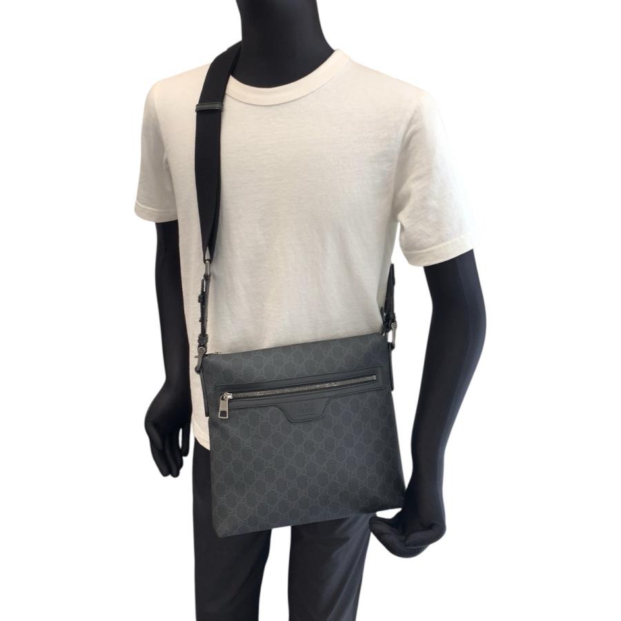 美品 GUCCI グッチ ブラック 黒 ガンメタ金具 GGスプリームキャンバス/レザー 322279 ショルダーバッグ メッセンジャーバッグ 601220 | GUCCI | 05