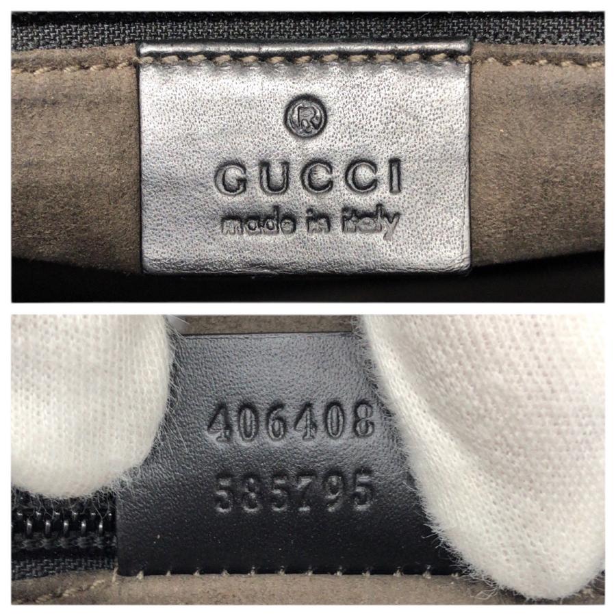 GUCCI グッチ グッチシマ ブラック 黒 シルバー金具 レザー 406408 ショルダーバッグ メッセンジャーバッグ メンズ 601221
