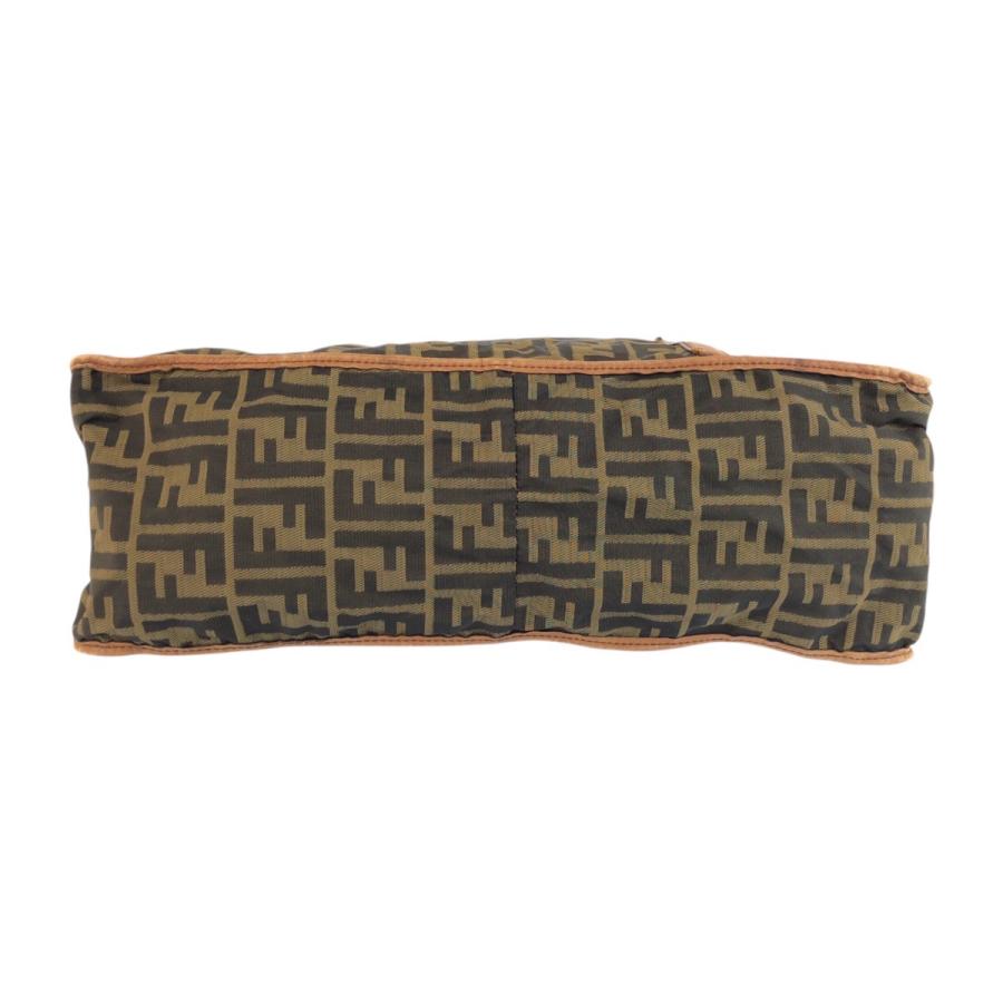 美品 FENDI フェンディ ズッカ ブラウン ダークブラウン ナイロン/レザー ショルダーバッグ メッセンジャーバッグ レディース 601227_9