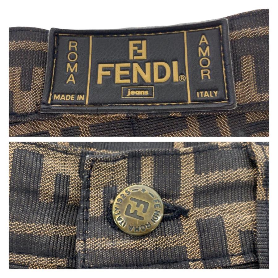 美品 FENDI フェンディ ヴィンテージ ズッカ サイズ29インチ ブラウン ポリエステル/コットン パンツ 男女兼用 レディース 601232 | FENDI | 02