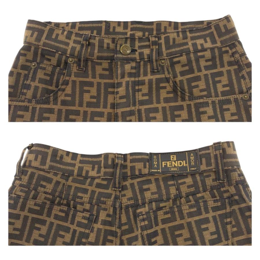 美品 FENDI フェンディ ヴィンテージ ズッカ サイズ29インチ ブラウン ポリエステル/コットン パンツ 男女兼用 レディース 601232 | FENDI | 03