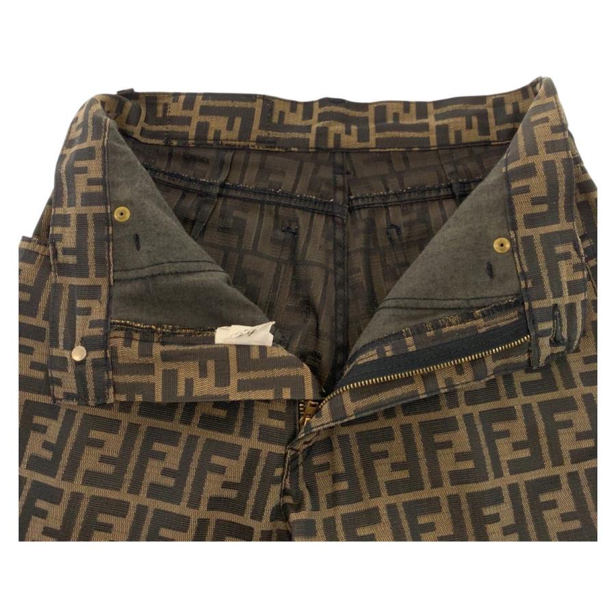 美品 FENDI フェンディ ヴィンテージ ズッカ サイズ29インチ ブラウン ポリエステル/コットン パンツ 男女兼用 レディース 601232 | FENDI | 04