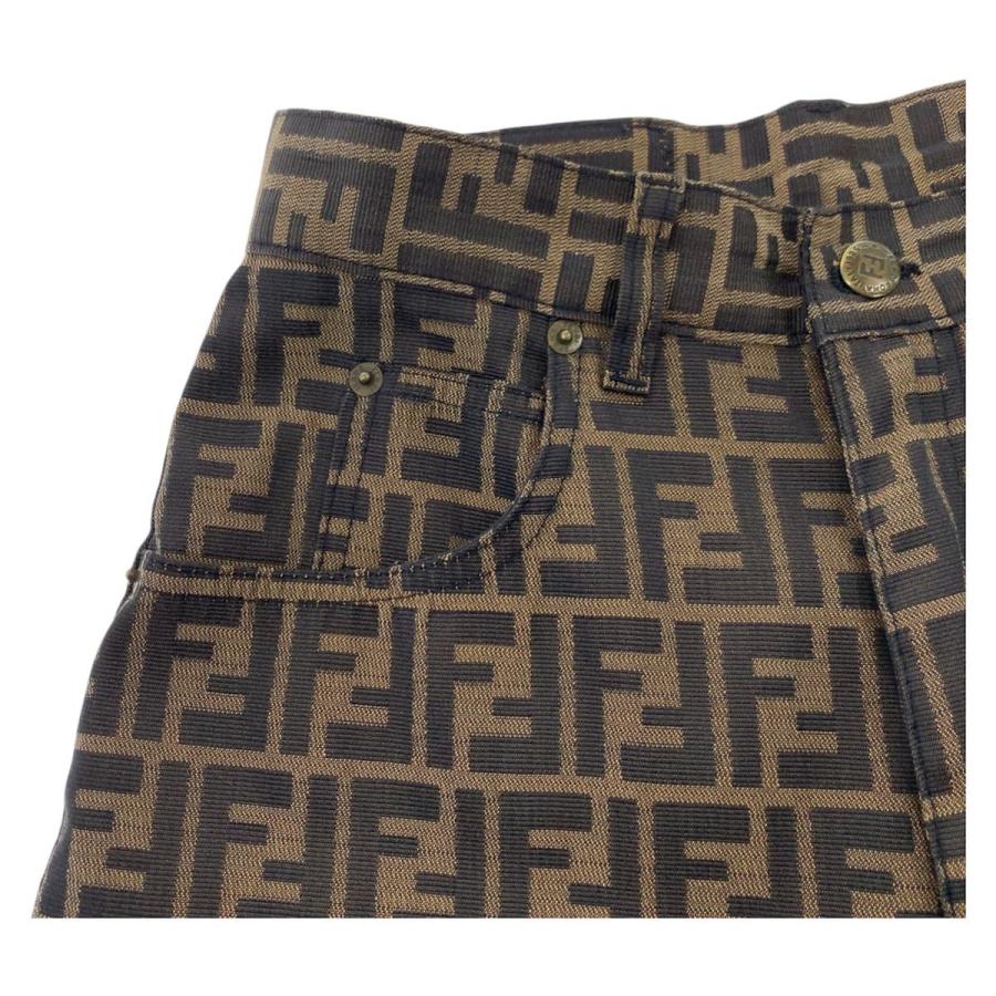 美品 FENDI フェンディ ヴィンテージ ズッカ サイズ29インチ ブラウン ポリエステル/コットン パンツ 男女兼用 レディース 601232 | FENDI | 07