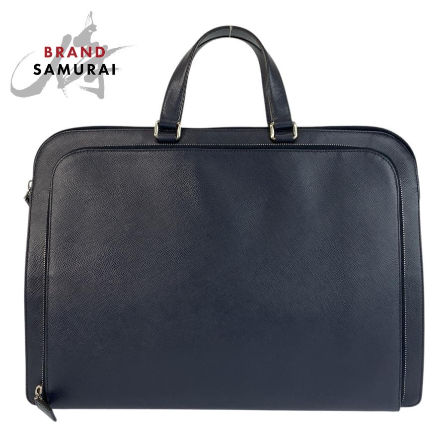 PRADA（プラダ） 美品 サフィアーノ ネイビー シルバー金具