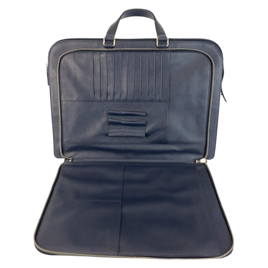 PRADA（プラダ） 美品 サフィアーノ ネイビー シルバー金具 レザー