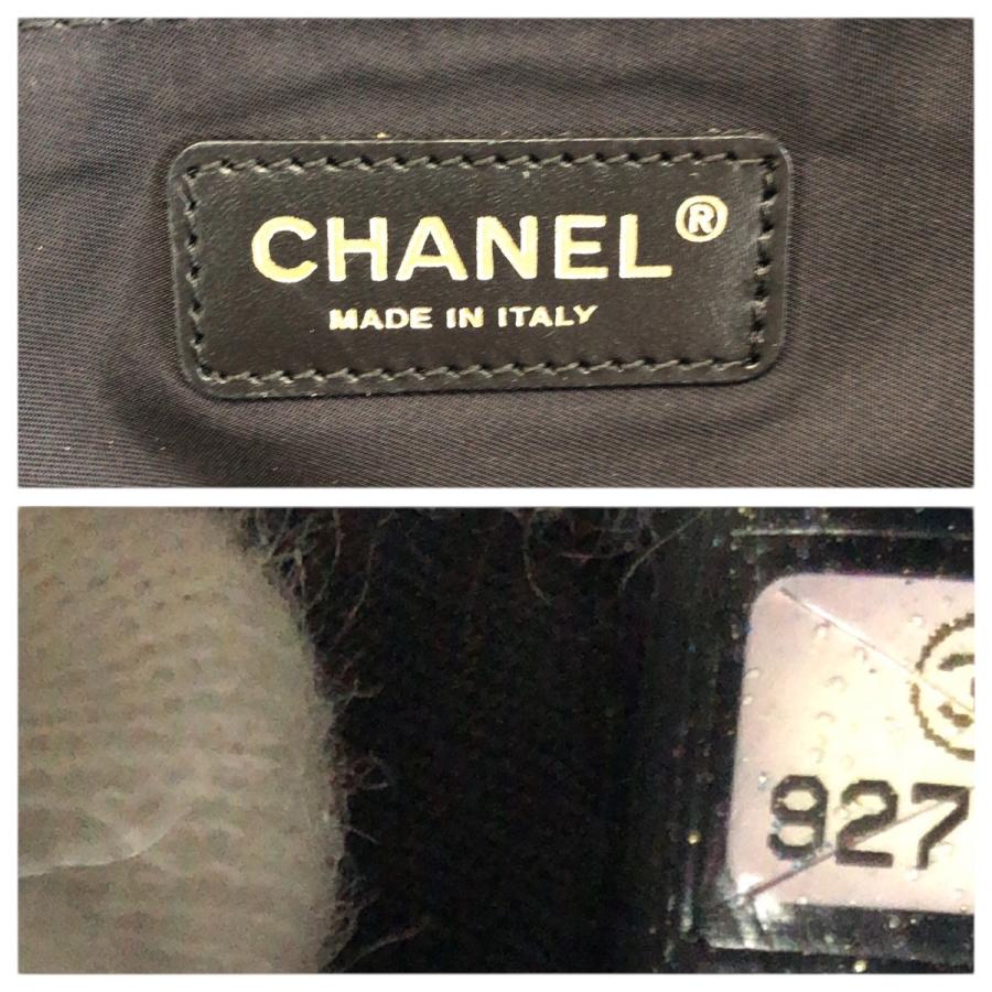 美品 CHANEL シャネル ヴィンテージ ニュートラベルライン MM ブラック 黒 ゴールド金具 ナイロントートバッグ ショルダーバッグ 601274 | CHANEL | 03