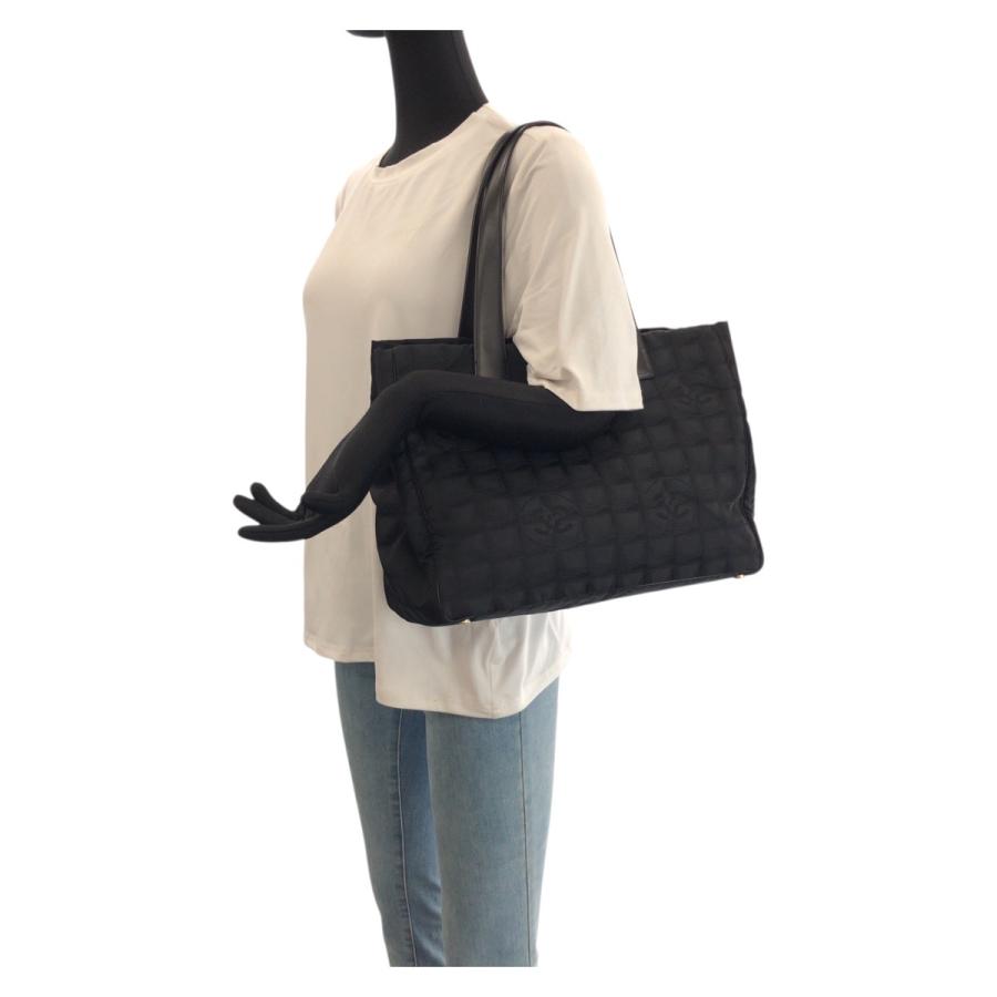 美品 CHANEL シャネル ヴィンテージ ニュートラベルライン MM ブラック 黒 ゴールド金具 ナイロントートバッグ ショルダーバッグ 601274 | CHANEL | 06