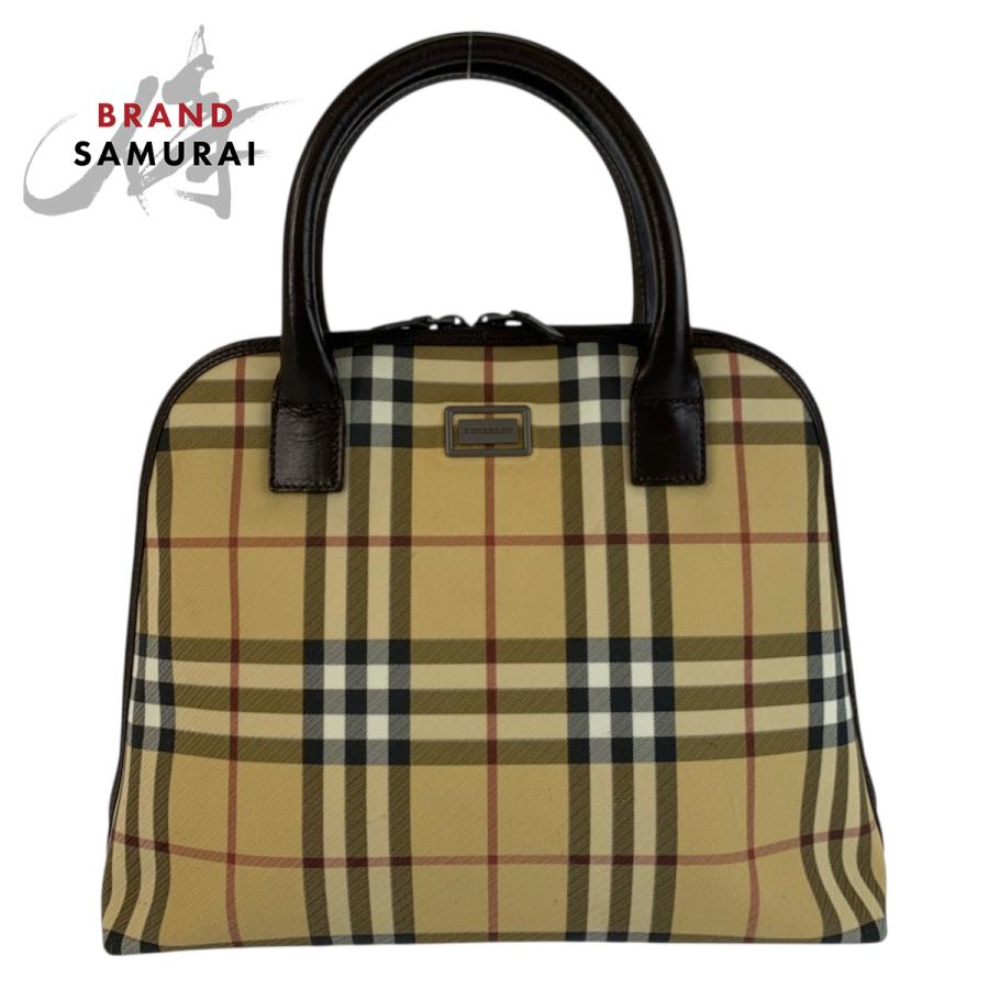 BURBERRY（バーバリー） 美品 チェック柄 ベージュ ブラック PVC