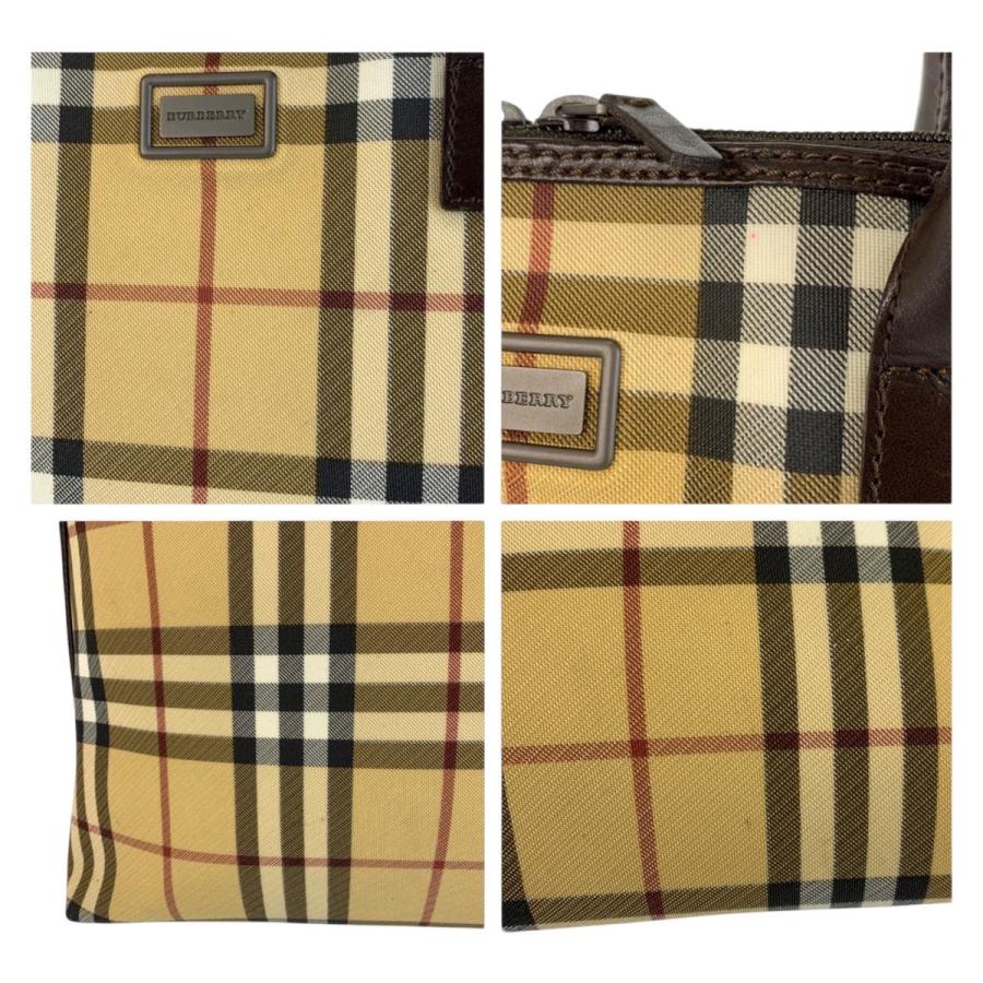 BURBERRY（バーバリー） 美品 チェック柄 ベージュ ブラック PVC