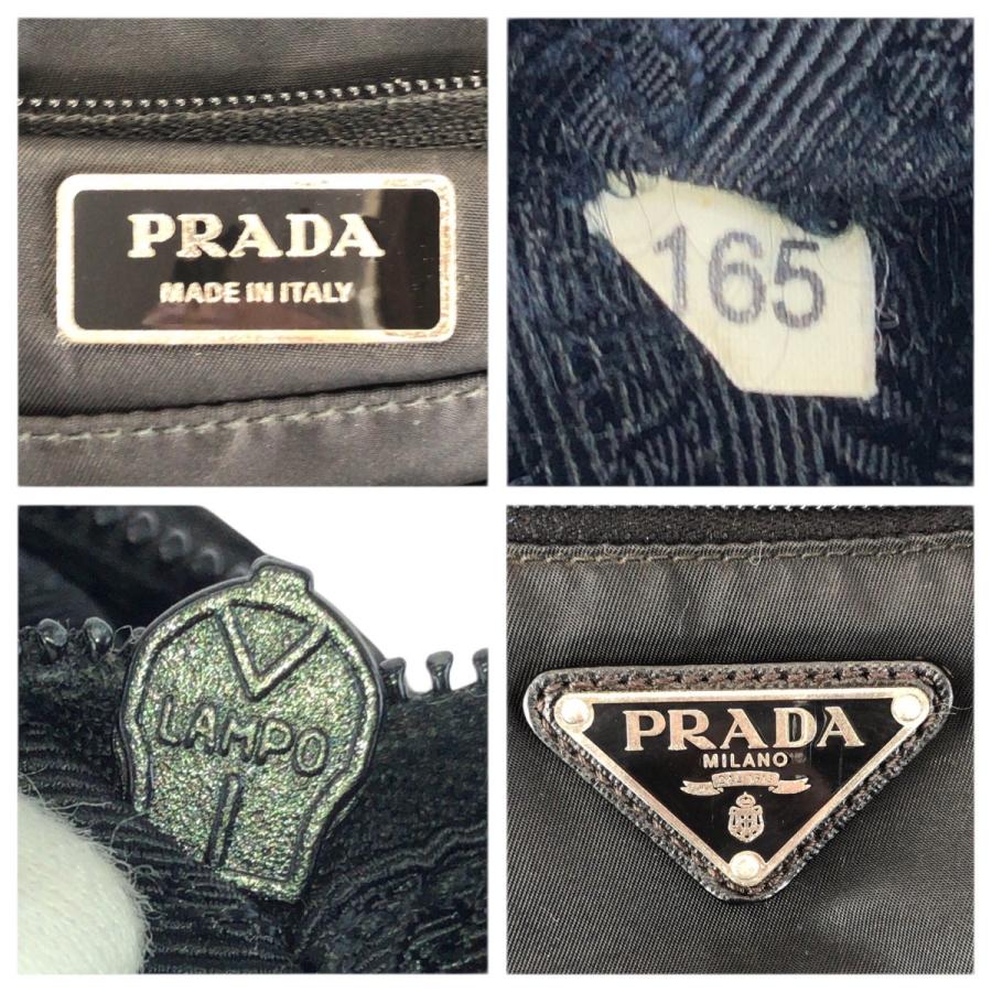 PRADA（プラダ） テスート サフィアーノ 三角ロゴプレート ブラック 黒