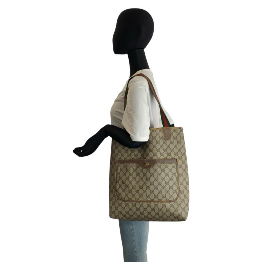 GUCCI グッチ ヴィンテージ シェリーライン ベージュ GGスプリームキャンバス 39 02 003 トートバッグ ショルダーバッグ レディース 601309 | GUCCI | 05