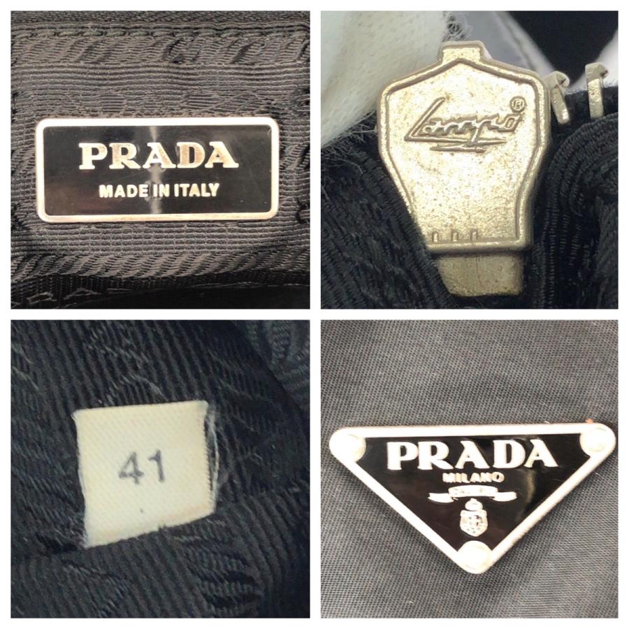 美品 PRADA プラダ テスート 三角ロゴプレート ブラック ナイロン/レザー ショルダーバッグ メッセンジャーバッグ 601318_3