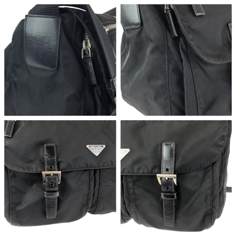 美品 PRADA プラダ テスート 三角ロゴプレート ブラック ナイロン/レザー ショルダーバッグ メッセンジャーバッグ 601318_4