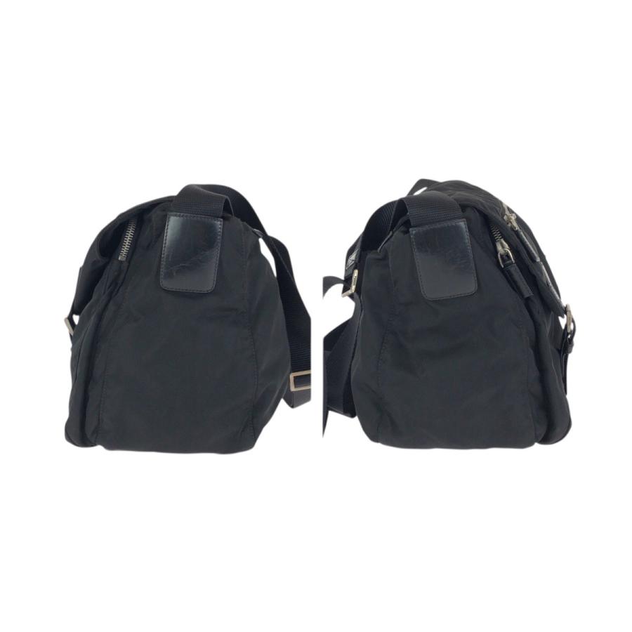 美品 PRADA プラダ テスート 三角ロゴプレート ブラック ナイロン/レザー ショルダーバッグ メッセンジャーバッグ 601318_7