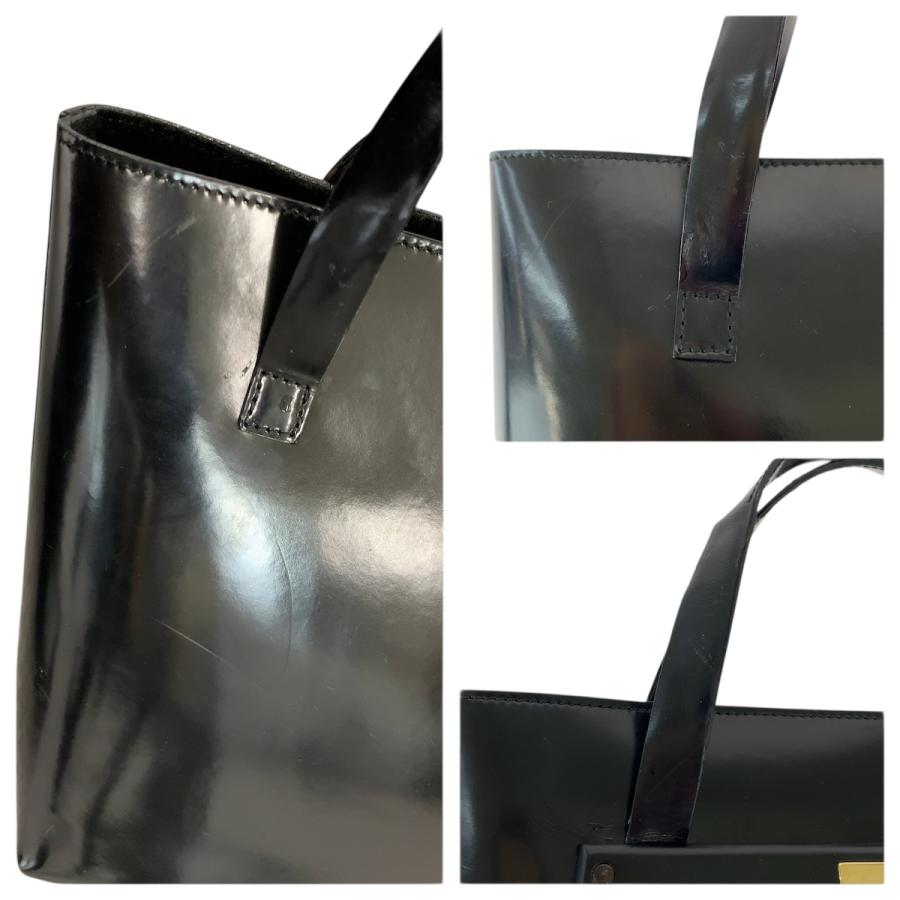 GUCCI グッチ ヴィンテージ ブラック 黒 ゴールド金具 エナメル 000 2058 0558 0 ハンドバッグ レディース 601320