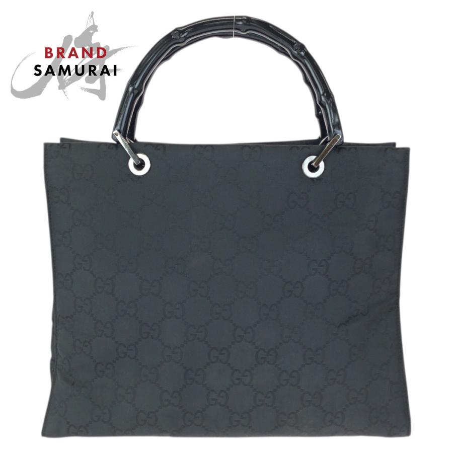 GUCCI（グッチ） 美品 バンブー GG柄 ブラック 黒 シルバー金具 