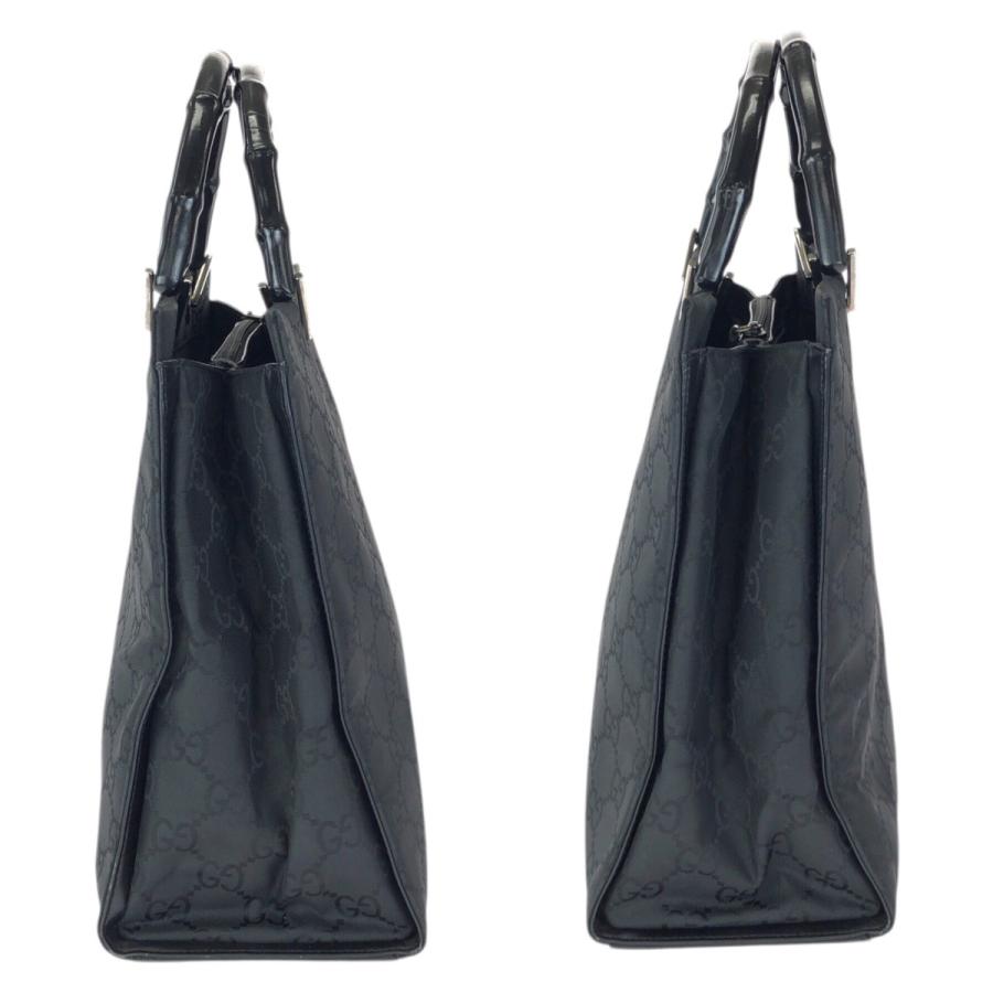 GUCCI（グッチ） 美品 バンブー GG柄 ブラック 黒 シルバー金具