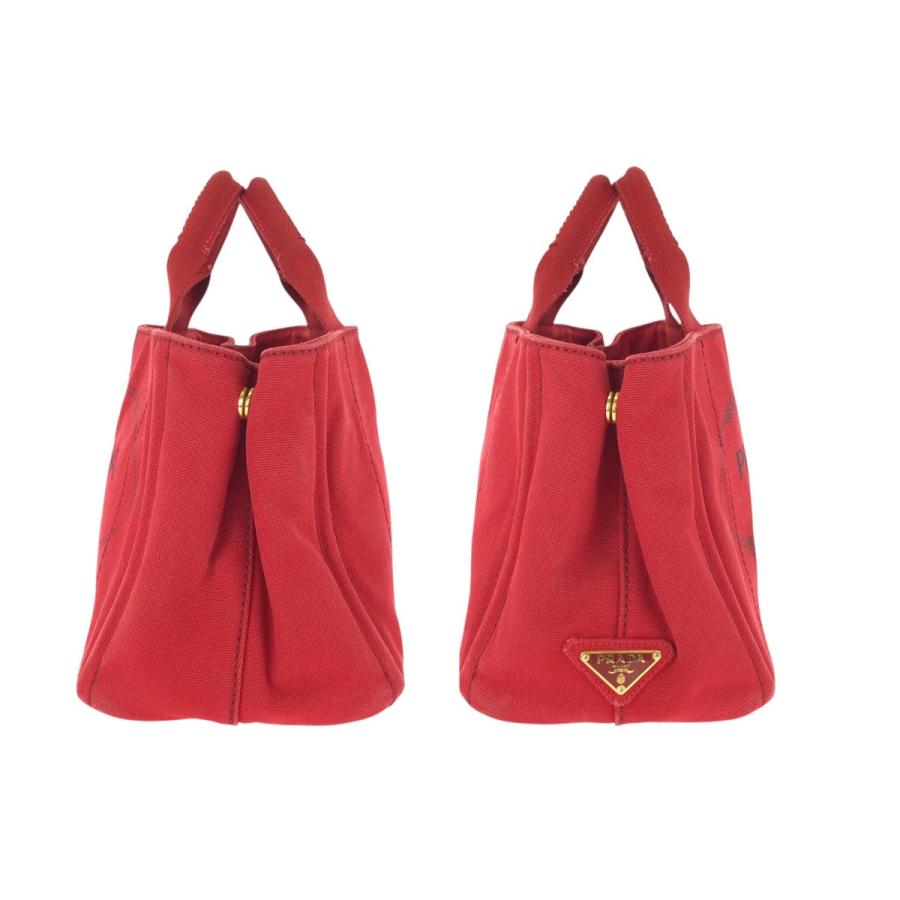 PRADA プラダ カナパ レッド ゴールド金具 キャンバス トートバッグ ハンドバッグ レディース 601338 | PRADA | 07
