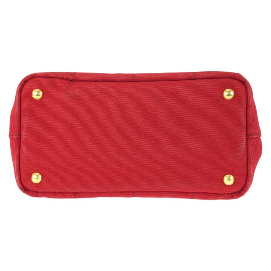 PRADA プラダ カナパ レッド ゴールド金具 キャンバス トートバッグ ハンドバッグ レディース 601338 | PRADA | 09