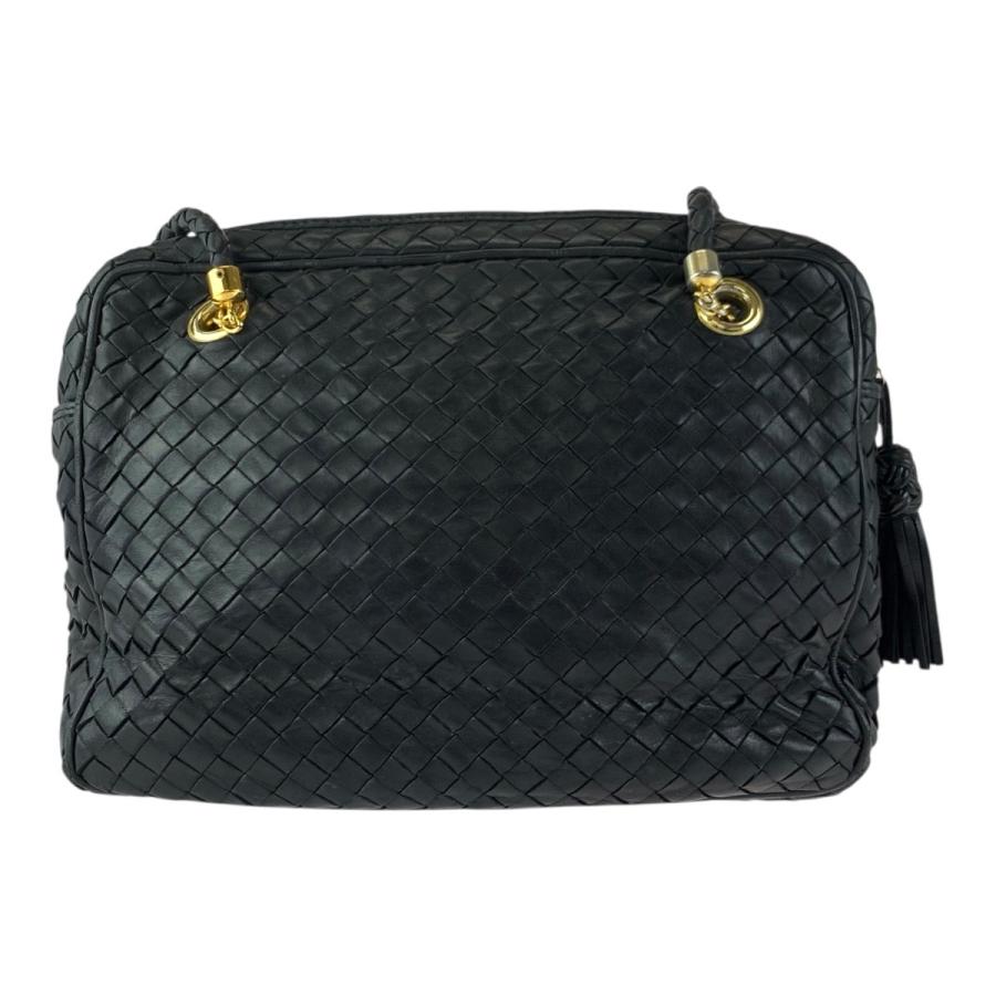 美品 BOTTEGAVENETA ボッテガヴェネタ イントレチャート ブラック 黒 ゴールド金具 9G00005032G510 ショルダーバッグ レディース 601351_1