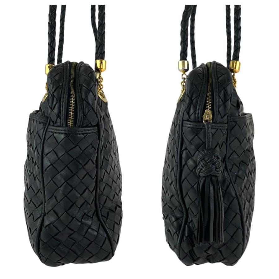 美品 BOTTEGAVENETA ボッテガヴェネタ イントレチャート ブラック 黒 ゴールド金具 9G00005032G510 ショルダーバッグ レディース 601351_5