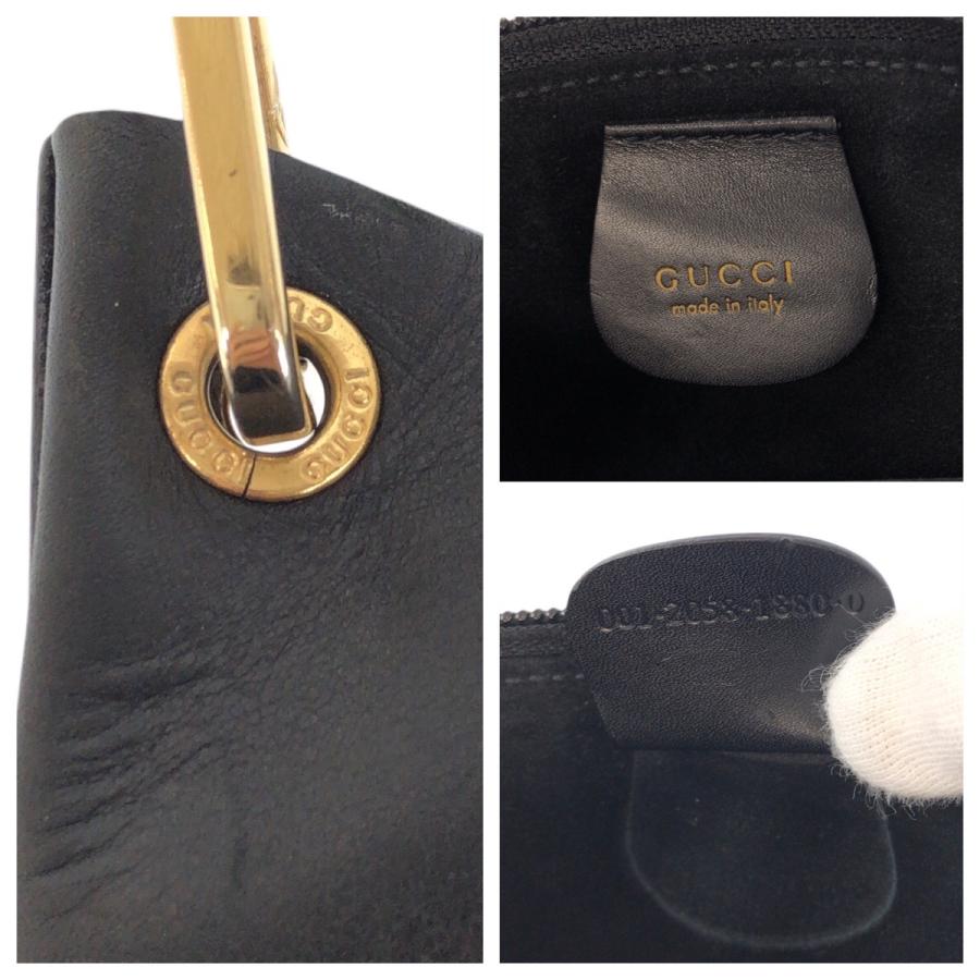 GUCCI（グッチ） 美品 バンブー ブラック 黒 ゴールド金具 レザー 001