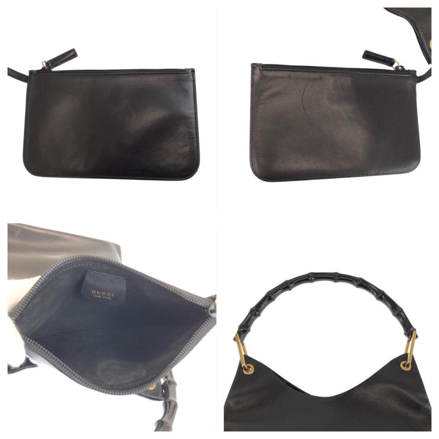 GUCCI（グッチ） 美品 バンブー ブラック 黒 ゴールド金具 レザー 001