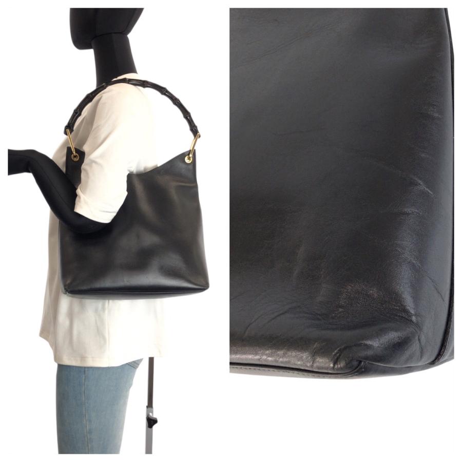 GUCCI（グッチ） 美品 バンブー ブラック 黒 ゴールド金具 レザー 001