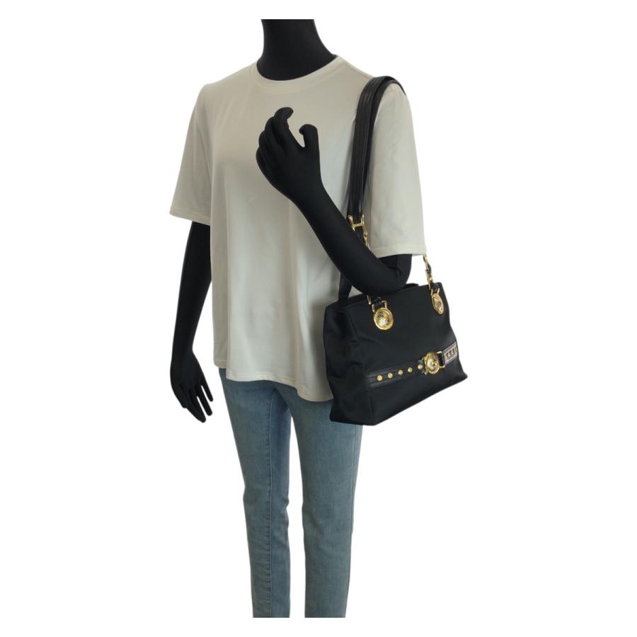 ✨超美品✨ヴェルサーチ ハンドバッグ サンバースト ブラック ヴィンテージ ロゴ 美品 VERSACE ヴェルサーチ ヴィンテージ サンバースト ブラック 黒