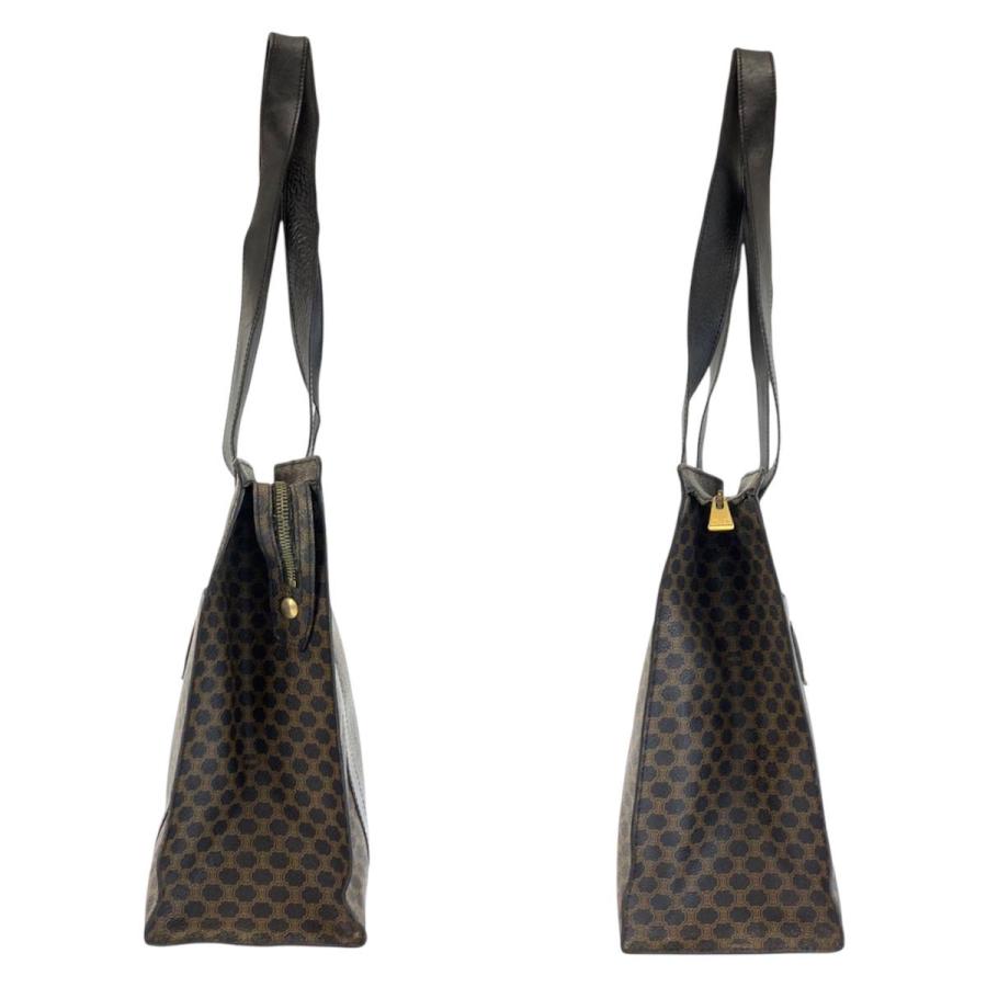 CELINE セリーヌ ヴィンテージ マカダム ブラック 黒 ブラウン PVC/レザー MC96 トートバッグ ショルダーバッグ レディース 601362_6