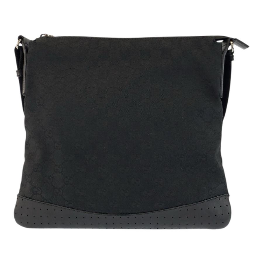 GUCCI グッチ ブラック 黒 シルバー金具 GGキャンバス/レザー 145857 ショルダーバッグ ポシェット レディース 601378 | GUCCI | 01