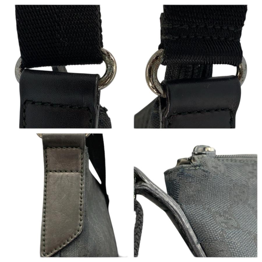GUCCI グッチ ブラック 黒 シルバー金具 GGキャンバス/レザー 145857 ショルダーバッグ ポシェット レディース 601378 | GUCCI | 04