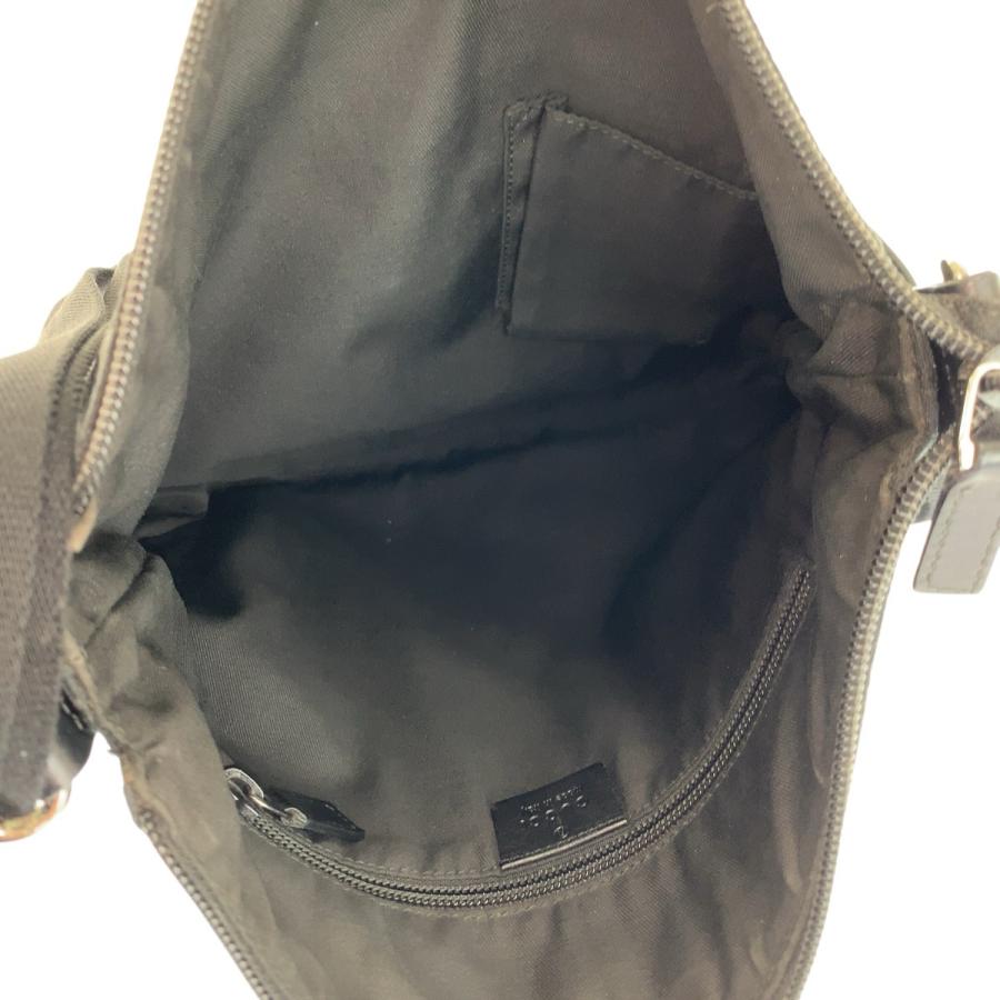 GUCCI グッチ ブラック 黒 シルバー金具 GGキャンバス/レザー 145857 ショルダーバッグ ポシェット レディース 601378 | GUCCI | 07