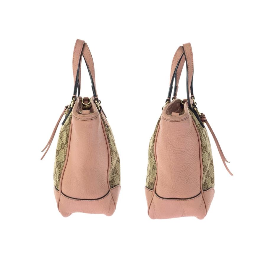 美品 GUCCI グッチ 2way ベージュ ピンク ゴールド金具 GGキャンバス/レザー 449241 トートバッグ ショルダーバッグ レディース 601383_7