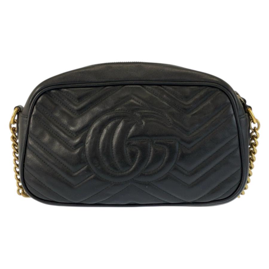 GUCCI グッチ GGマーモント カメラバッグ ブラック 黒 ゴールド金具 レザー 447632 ショルダーバッグ ポシェット レディース 601388_1
