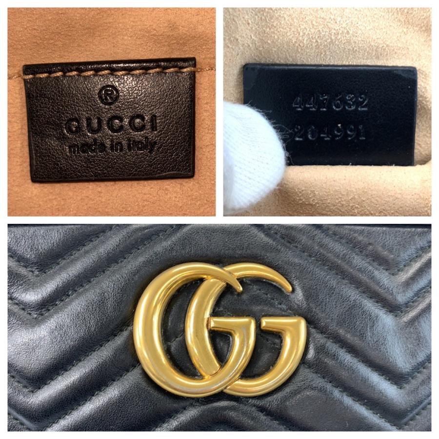 GUCCI グッチ GGマーモント カメラバッグ ブラック 黒 ゴールド金具 レザー 447632 ショルダーバッグ ポシェット レディース 601388_2
