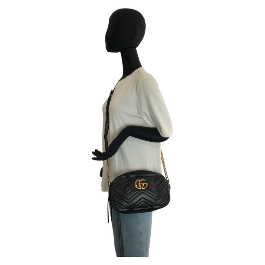 GUCCI グッチ GGマーモント カメラバッグ ブラック 黒 ゴールド金具 レザー 447632 ショルダーバッグ ポシェット レディース 601388_5
