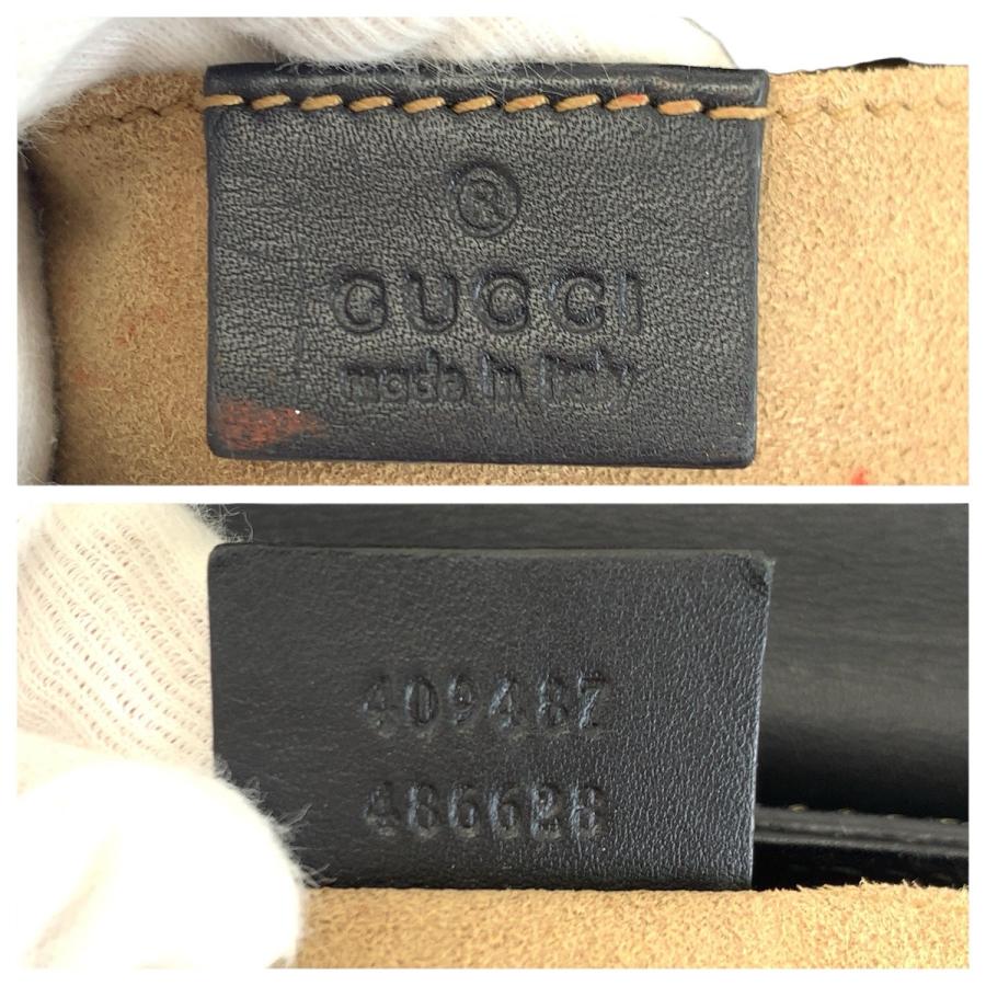 GUCCI グッチ パドロック ベージュ ブラック ゴールド金具 GGスプリームキャンバス/レザー 409487 チェーンショルダーバッグ 601392