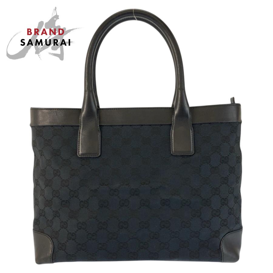 美品 GUCCI グッチ ブラック 黒 GGキャンバス/レザー 002 1119 トートバッグ ハンドバッグ レディース 601394 | GUCCI