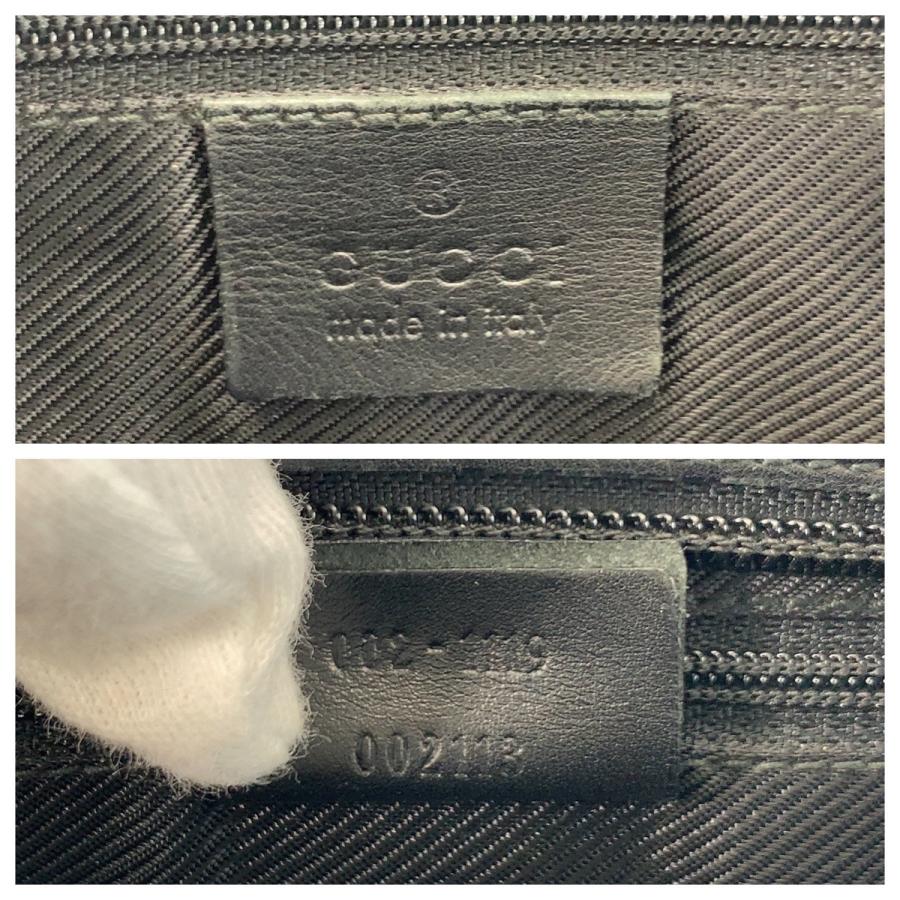 美品 GUCCI グッチ ブラック 黒 GGキャンバス/レザー 002 1119 トートバッグ ハンドバッグ レディース 601394 | GUCCI | 02