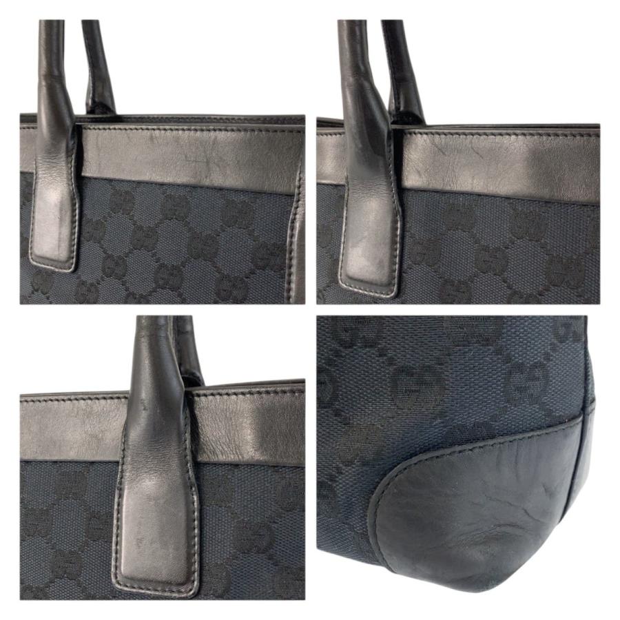美品 GUCCI グッチ ブラック 黒 GGキャンバス/レザー 002 1119 トートバッグ ハンドバッグ レディース 601394 | GUCCI | 04