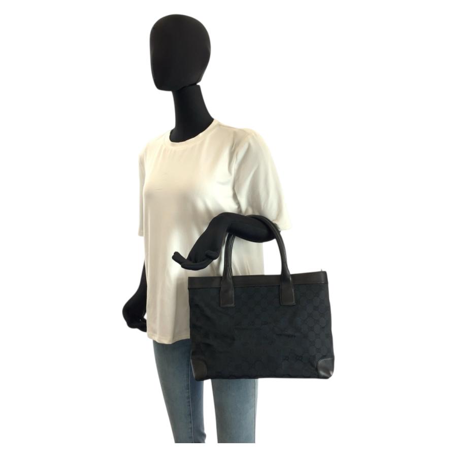 美品 GUCCI グッチ ブラック 黒 GGキャンバス/レザー 002 1119 トートバッグ ハンドバッグ レディース 601394 | GUCCI | 05
